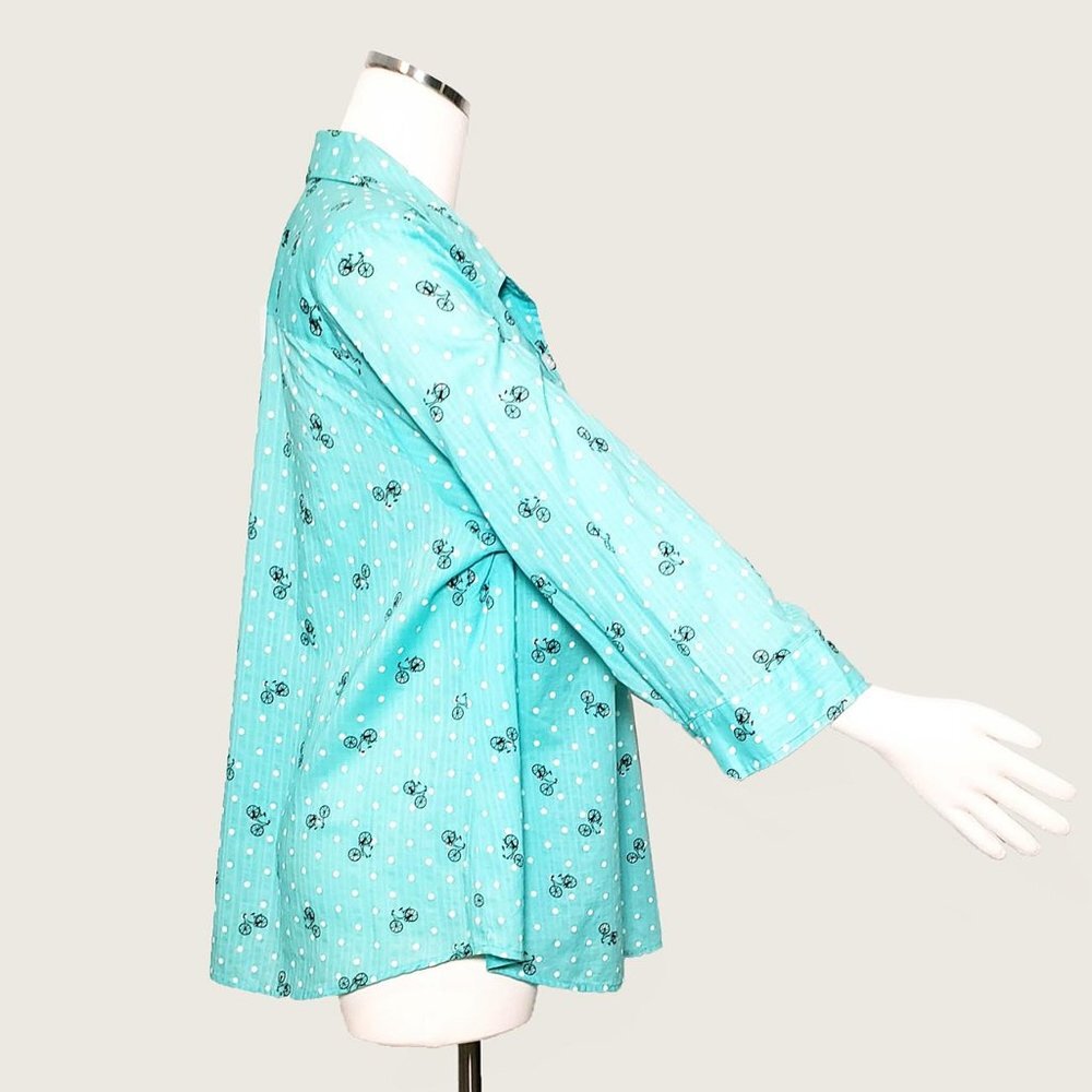 Karen Scott Bicycle Print Top​ - Picture 4 of 7